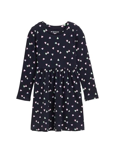 TOM TAILOR Mädchen 1049288 Kleid, 39332-Mini Heart Design, 128-134 von TOM TAILOR