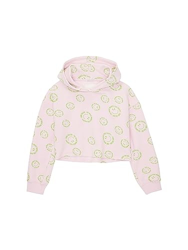 TOM TAILOR Mädchen 1037777 Cropped Hoodie mit Muster, 32607-pink Happy Mood Design, 152 von TOM TAILOR