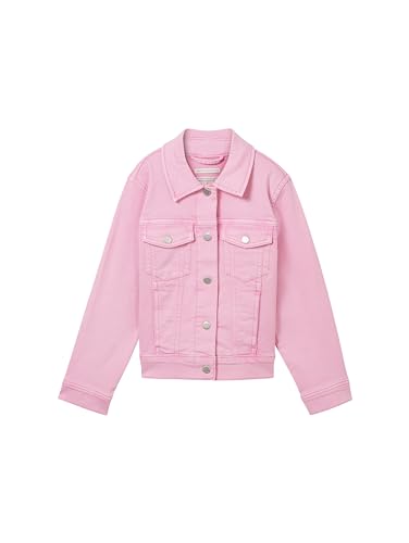 TOM TAILOR Mädchen Kinder Basic Regular Fit Jeansjacke, 35247 - Fresh Summertime Pink, 92/98 von TOM TAILOR