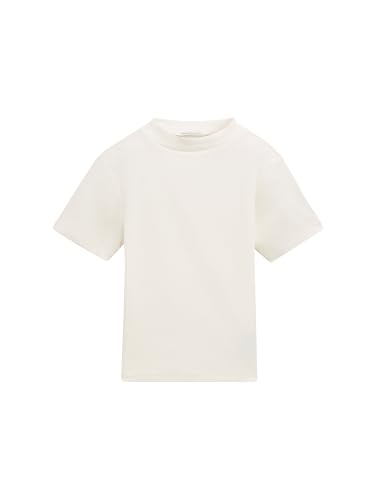 TOM TAILOR Mädchen Kinder Basic T-Shirt mit Rippstruktur, 12906 - Wool White, 164 von TOM TAILOR