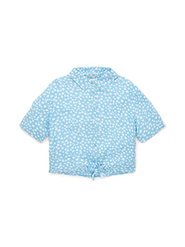 TOM TAILOR Mädchen Kinder Bluse mit Blumenmuster 1035166, Blau, 164 von TOM TAILOR