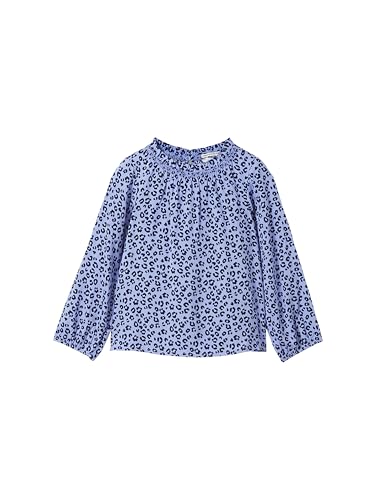 TOM TAILOR Mädchen Kinder Bluse mit Leo-Muster,35816 - small Blue Leopard Print, 92/98 von TOM TAILOR