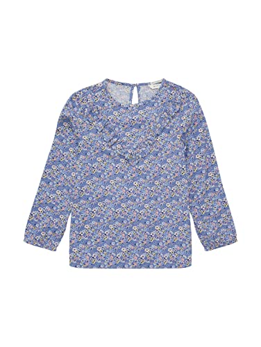 TOM TAILOR Mädchen Kinder Bluse mit Muster 1033230, Blau, 116-122 von TOM TAILOR