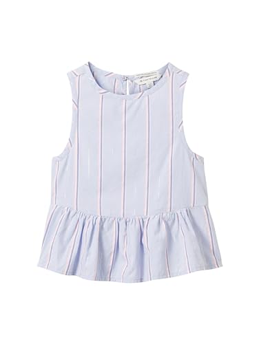 TOM TAILOR Mädchen Kinder Blusen Top mit Volant & Streifen , mulitcolor lurex stripe, 104/110 von TOM TAILOR
