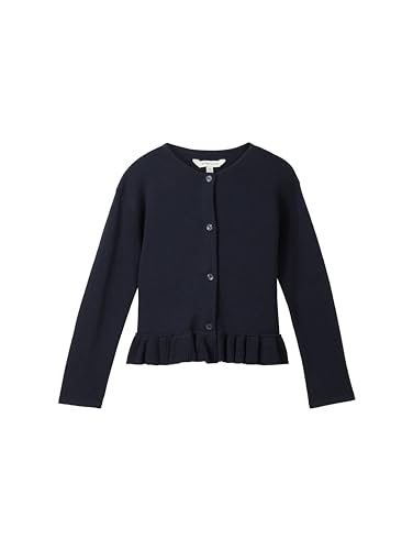 TOM TAILOR Mädchen Kinder Cardigan mit Volant, 10668 - Sky Captain Blue, 92/98 von TOM TAILOR