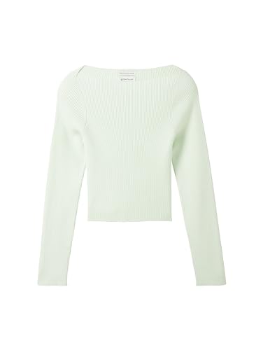 TOM TAILOR Mädchen Kinder Cropped Basic Strickpullover, 29570 - Pale Peppermint, 140 von TOM TAILOR