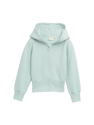 TOM TAILOR Mädchen Kinder Cropped Hoodie Sweatjacke, 36458 - Dusty Light Green, 116/122 von TOM TAILOR