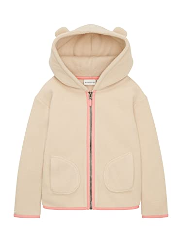 TOM TAILOR Mädchen Kinder Fleecejacke 1033962, Beige, 116-122 von TOM TAILOR