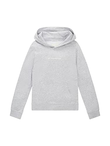 TOM TAILOR Mädchen Kinder Hoodie mit Print 1033799, Grau, 128 von TOM TAILOR