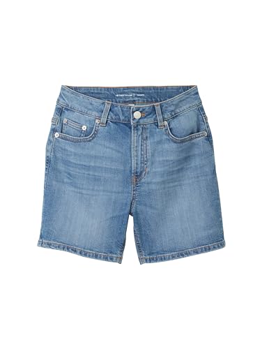 TOM TAILOR Mädchen Kinder Jeans Shorts, 10152 - Mid Stone Bright Blue Denim, 134 von TOM TAILOR