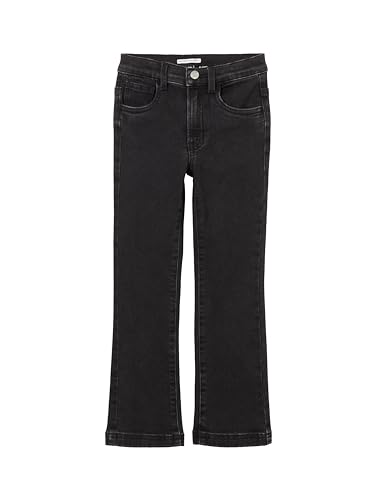 TOM TAILOR Mädchen Kinder Jeanshose mit Schlag, used dark stone black denim, 116 von TOM TAILOR