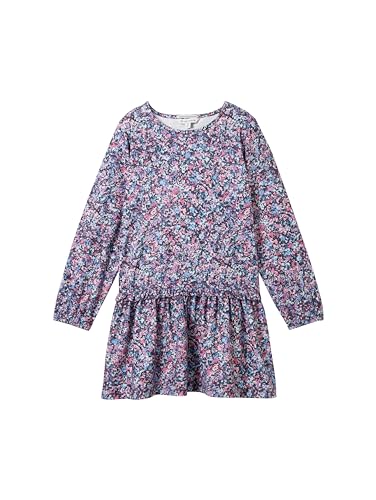 TOM TAILOR Mädchen Kinder Kleid mit Blumen-Muster, small multicolor flower print, 116/122 von TOM TAILOR