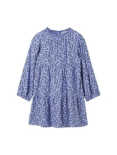 TOM TAILOR Mädchen Kinder Kleid mit Leo-Muster,35816 - small Blue Leopard Print, 92/98 von TOM TAILOR