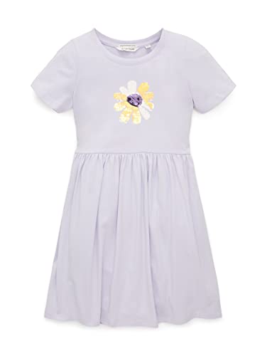 TOM TAILOR Mädchen Kinder Kleid mit Print 1035184, Lila, 92-98 von TOM TAILOR