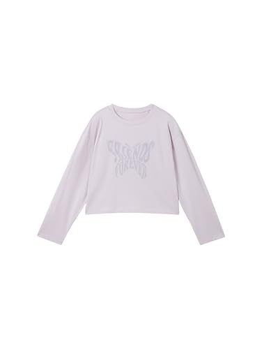 TOM TAILOR Mädchen Kinder Langarmshirt mit Print,36457 - cool Lilac, 140 von TOM TAILOR