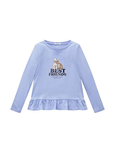 TOM TAILOR Mädchen Kinder Langarmshirt mit Print 1032955, Lila, 116-122 von TOM TAILOR