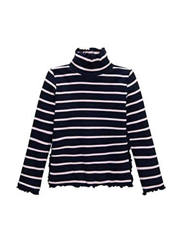 TOM TAILOR Mädchen Kinder Langarmshirt mit Stehkragen 1033212, Blau, 92-98 von TOM TAILOR