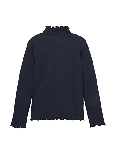 TOM TAILOR Mädchen Kinder Langarmshirt mit Stehkragen 1034094, Blau, 116-122 von TOM TAILOR