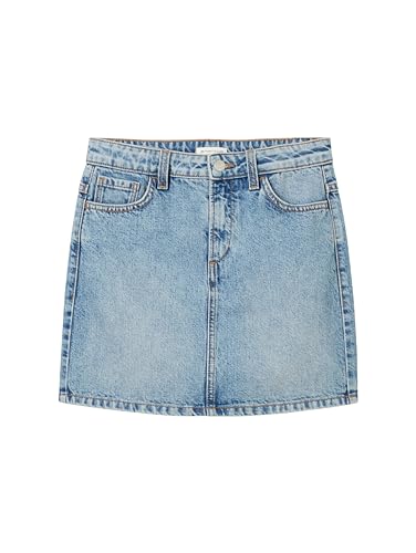 TOM TAILOR Mädchen Kinder Mini Jeansrock, 10118 - Used Light Stone Blue Denim, 152 von TOM TAILOR