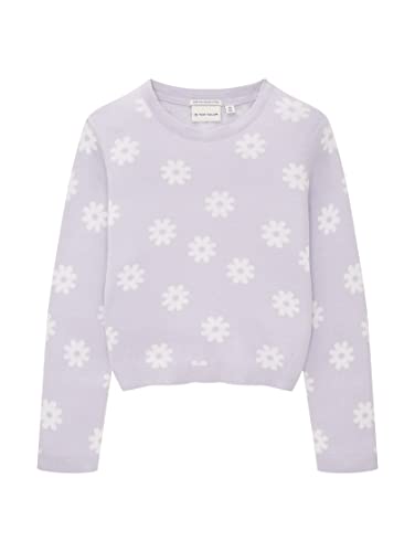 TOM TAILOR Mädchen Kinder Pullover mit Blumen 1035917, Lila, 116-122 von TOM TAILOR