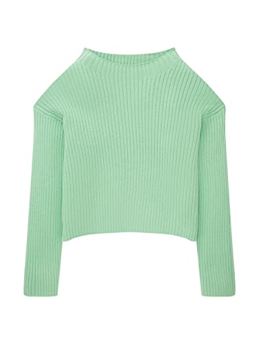 TOM TAILOR Mädchen Kinder Pullover mit Rippstruktur 1035171, Grün, 128 von TOM TAILOR