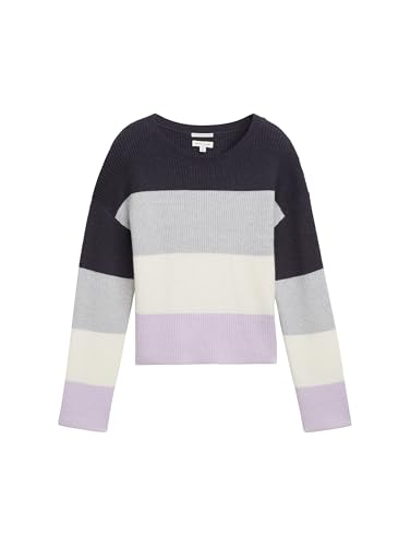 TOM TAILOR Mädchen Kinder Pullover mit Streifen,35868 - Bold Multicolor Stripe, 128 von TOM TAILOR