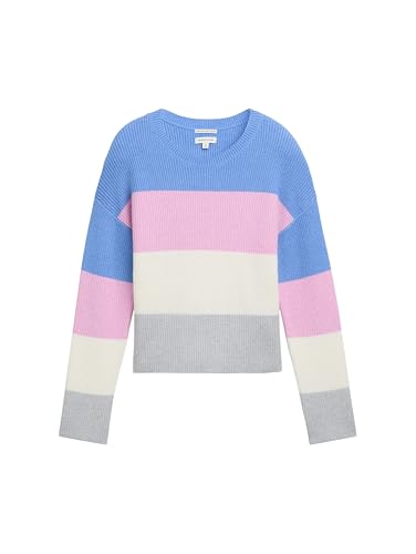 TOM TAILOR Mädchen Kinder Pullover mit Streifen,35870 - Bold Multicolor Stripe, 176 von TOM TAILOR