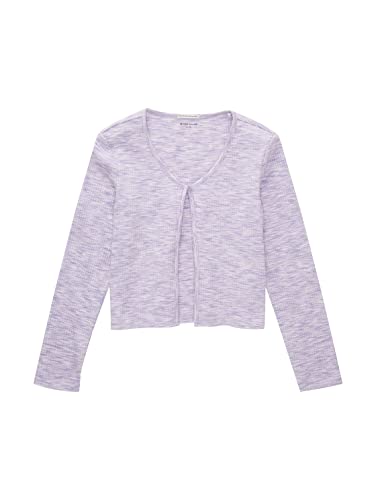 TOM TAILOR Mädchen Kinder Strickjacke mit Rippstruktur 1035132, Lila, 176 von TOM TAILOR