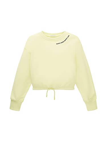 TOM TAILOR Mädchen Kinder Sweatshirt mit Bindedetail 1035136, Gelb, 176 von TOM TAILOR