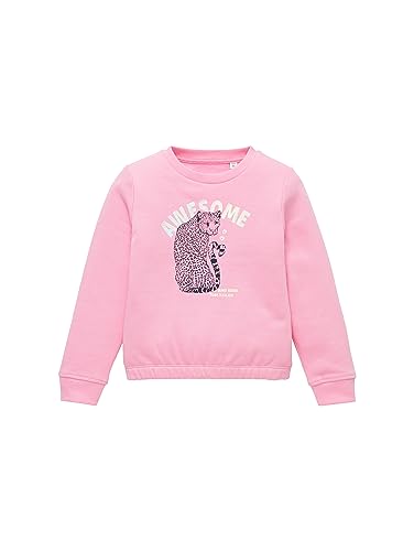 TOM TAILOR Mädchen Kinder Sweatshirt mit Print , fresh pink, 116/122 von TOM TAILOR