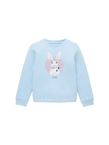 TOM TAILOR Mädchen Kinder Sweatshirt mit Print , fresh soft blue, 116/122 von TOM TAILOR