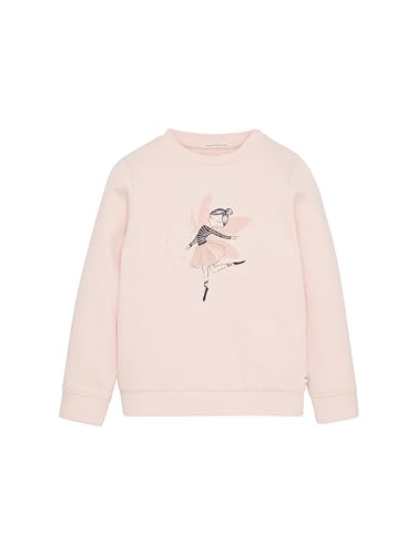 TOM TAILOR Mädchen Kinder Sweatshirt mit Print , soft silver pink, 104/110 von TOM TAILOR