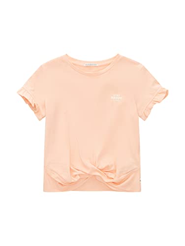 TOM TAILOR Mädchen Kinder T-Shirt mit Detail 1035163, Orange, 128-134 von TOM TAILOR