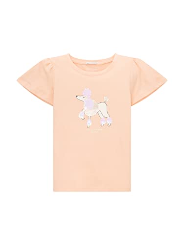 TOM TAILOR Mädchen Kinder T-Shirt mit Fügelärmeln & Print 1035170, Orange, 128-134 von TOM TAILOR