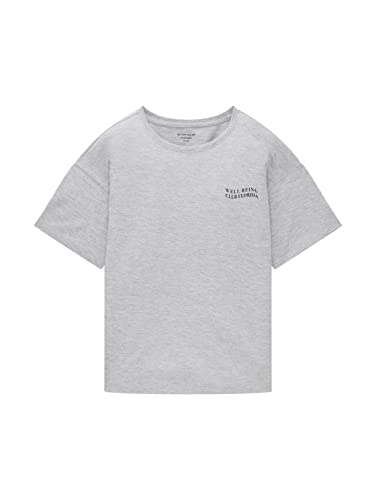 TOM TAILOR Mädchen Kinder T-Shirt mit Print 1035118, Grau, 164 von TOM TAILOR