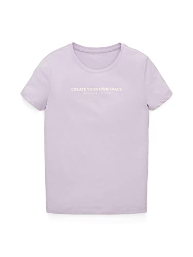 TOM TAILOR Mädchen Kinder T-Shirt mit Print 1035125, Lila, 128 von TOM TAILOR