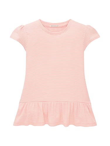 TOM TAILOR Mädchen Kinder T-Shirt mit Streifen 1035201, Weiß, 92-98 von TOM TAILOR