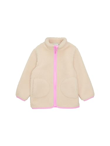 TOM TAILOR Mädchen Kinder Teddy Jacke mit Taschen, Light Sand, 128/134 von TOM TAILOR