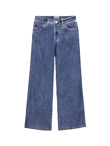TOM TAILOR Mädchen Kinder Wide Leg Fit Jeans, 10110 - Blue Denim, 128 von TOM TAILOR
