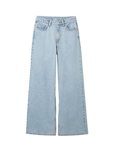 TOM TAILOR Mädchen Kinder Wide Leg Fit Jeans,10112 - Clean Light Stone Blue Denim, 128 von TOM TAILOR