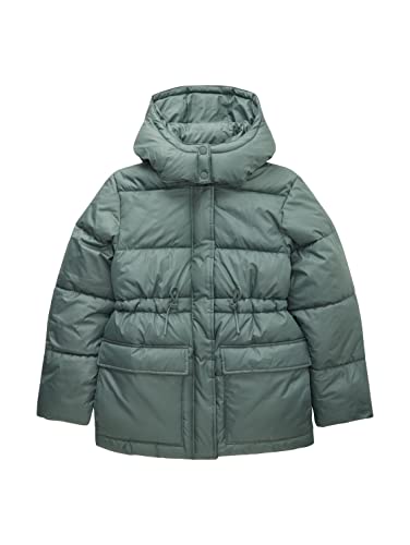 TOM TAILOR Mädchen Kinder Winterjacke mit Kapuze 1033324, Grün, 140 von TOM TAILOR