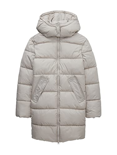 TOM TAILOR Mädchen Kinder Winterjacke mit Kapuze 1033327, Grau, 128 von TOM TAILOR