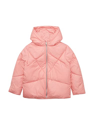 TOM TAILOR Mädchen Kinder Winterjacke mit Kapuze 1033337, Pink, 104-110 von TOM TAILOR