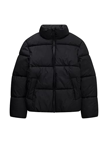 TOM TAILOR Mädchen Kinder Winterjacke mit Steppung 1033326, Schwarz, 128 von TOM TAILOR