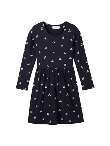 TOM TAILOR Mädchen Kinder Kleid mit Blumen, 34688 - Blue Tiny Flower Print, 104/110 von TOM TAILOR