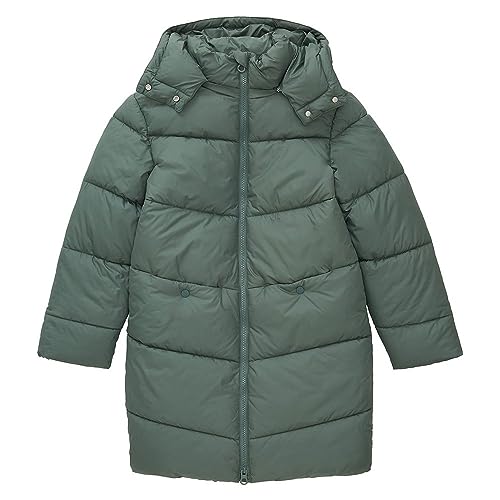 TOM TAILOR Mädchen 1038496 Longstyle Puffer Wintermantel, 19643-green dust, 152 von TOM TAILOR