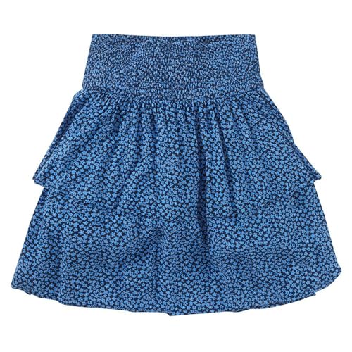 TOM TAILOR Mädchen Rock mit Blumenprint 1030714, Blau, 140 von TOM TAILOR
