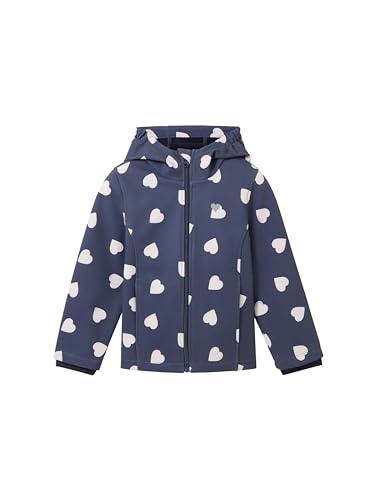 TOM TAILOR Mädchen 1038498 Softshell Jacke mit Herzmuster, 32712-big Heart Print, 116/122 von TOM TAILOR