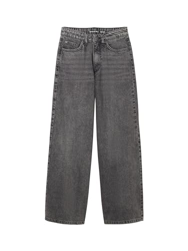 TOM TAILOR Mädchen Kinder Wide Leg Fit Jeans , 10219 - Used Mid Stone Grey Denim, 152 von TOM TAILOR