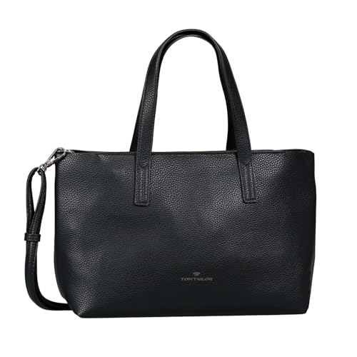 TOM TAILOR Marla Damen Shopper Umhängetasche Reißverschluss Mittelgroß Schwarz von TOM TAILOR